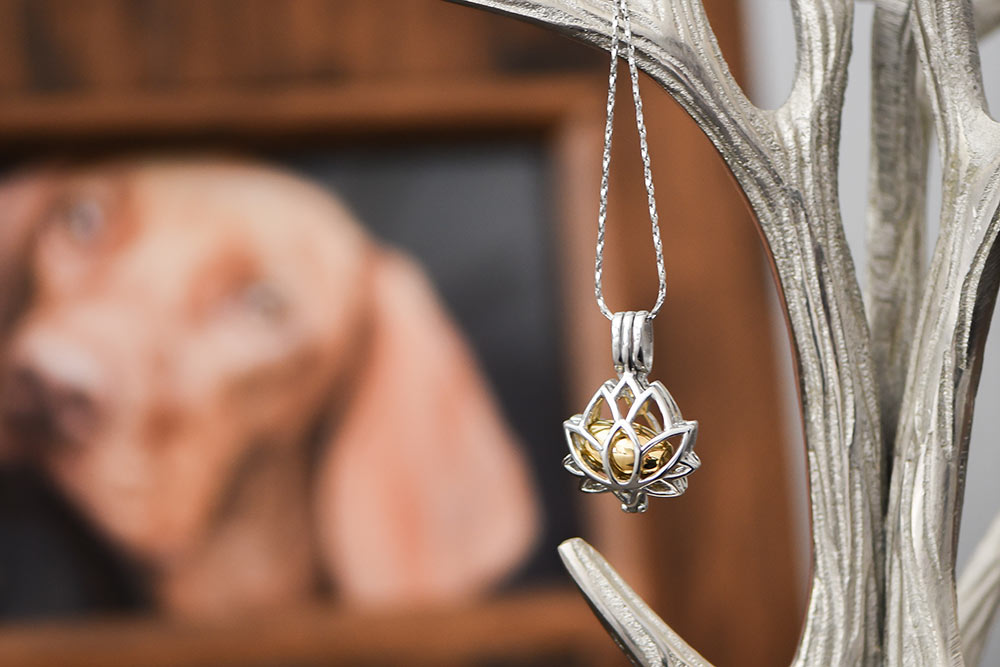 Lotus Flower Locket with Cremation Holder - Image 6