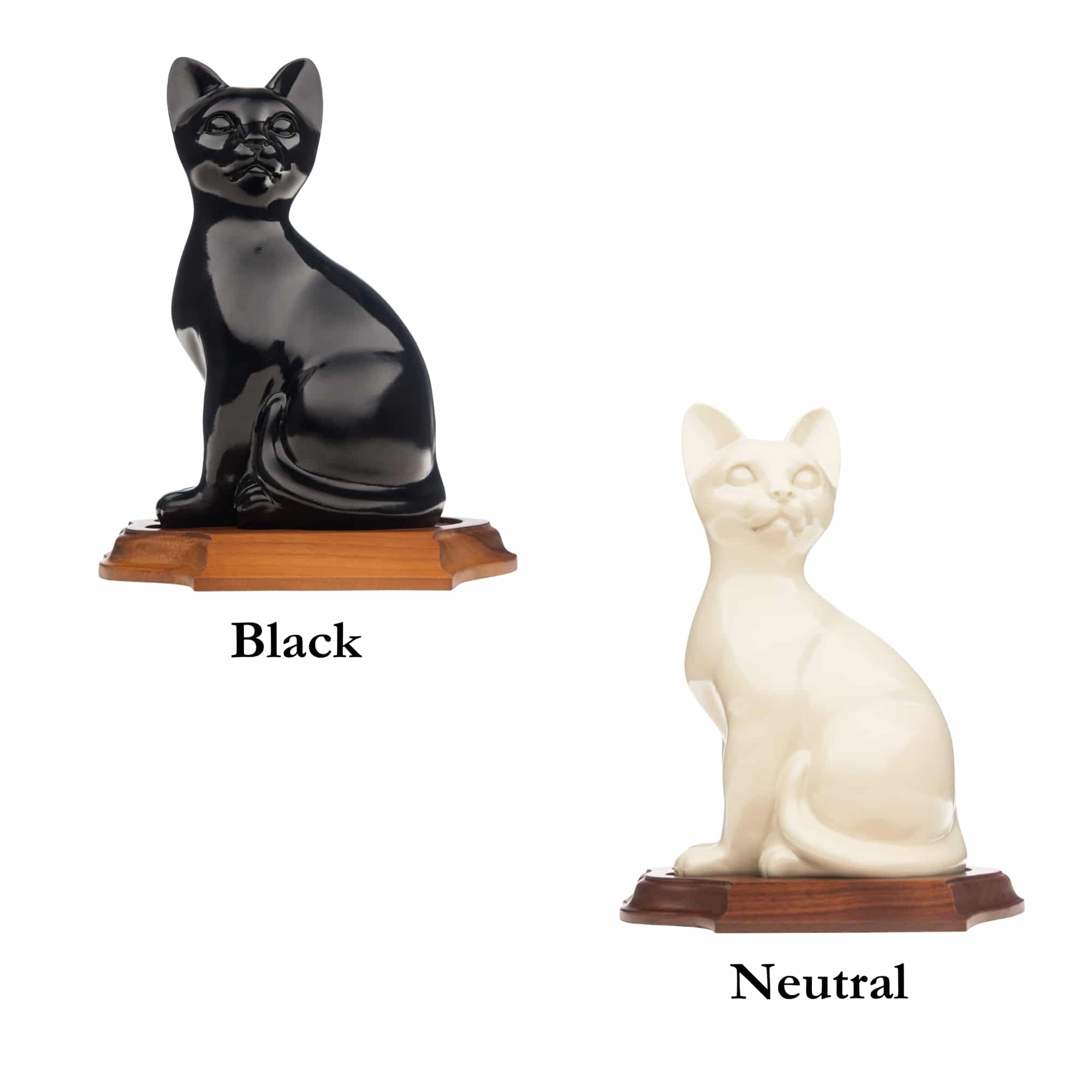 Sitting Ceramic Cat Urn