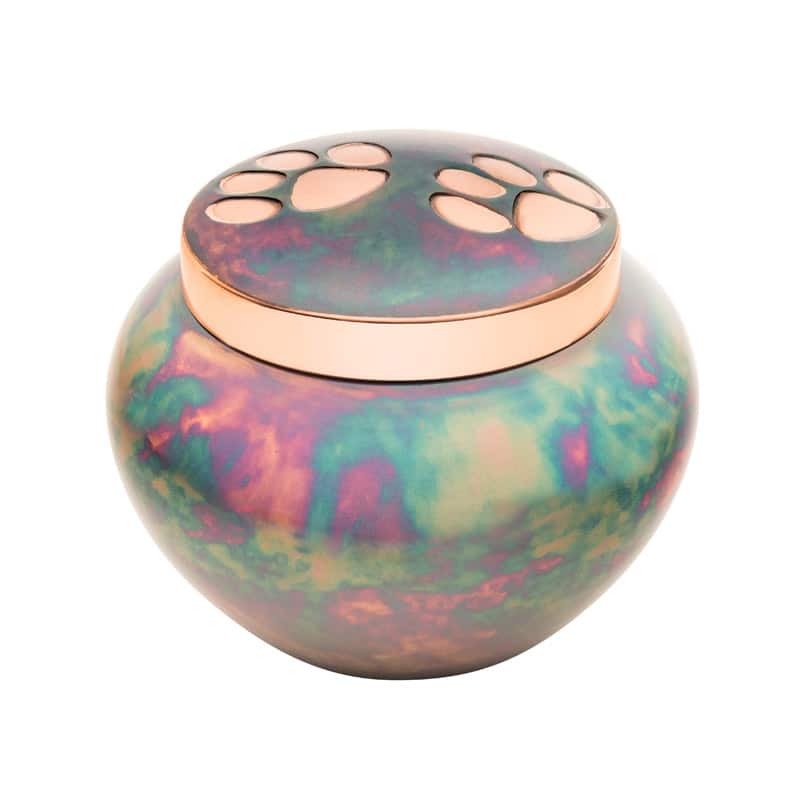 Double-Paw-Copper-Raku-Pet-Urn---Main