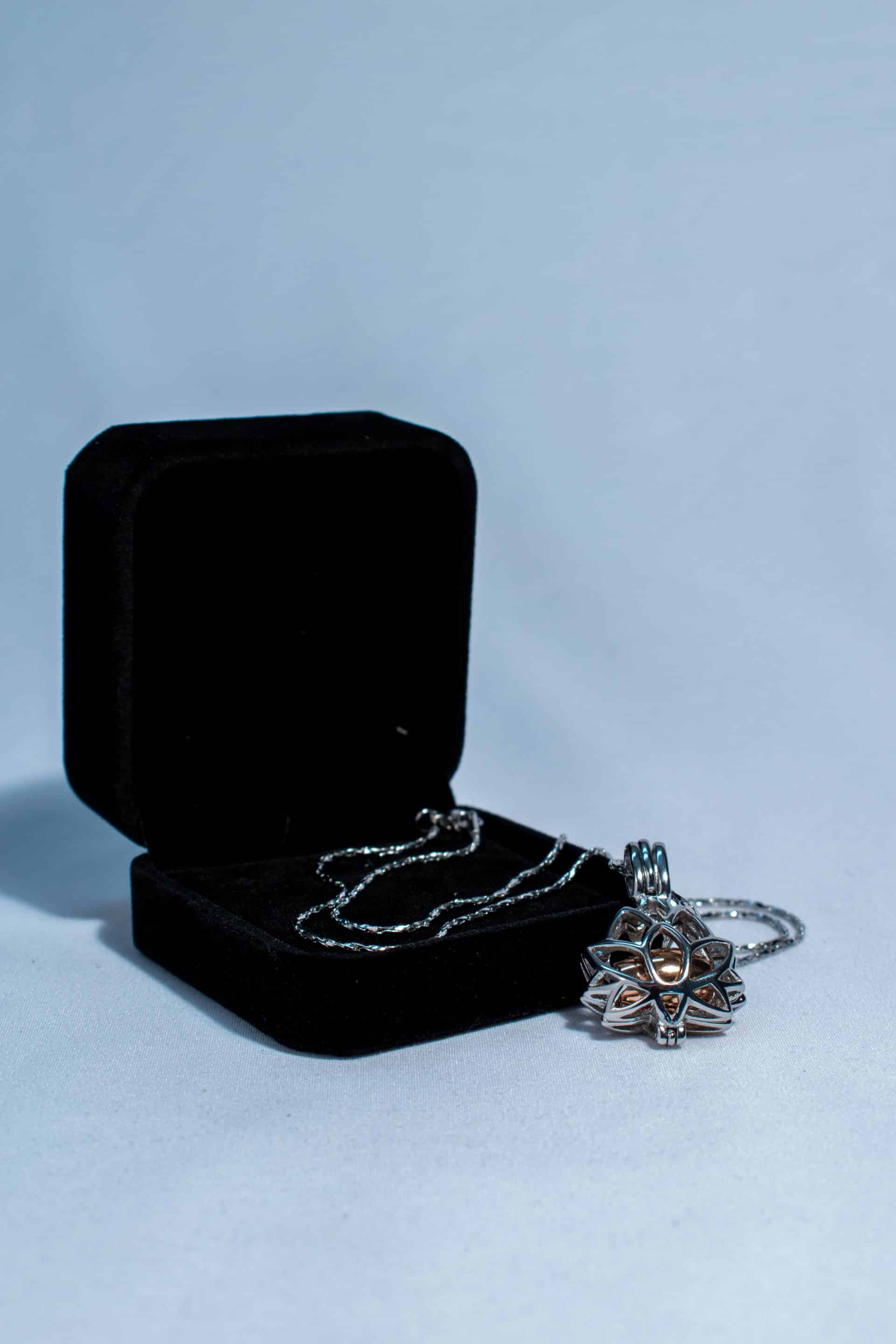 Lotus Flower Locket with Cremation Holder - Image 10