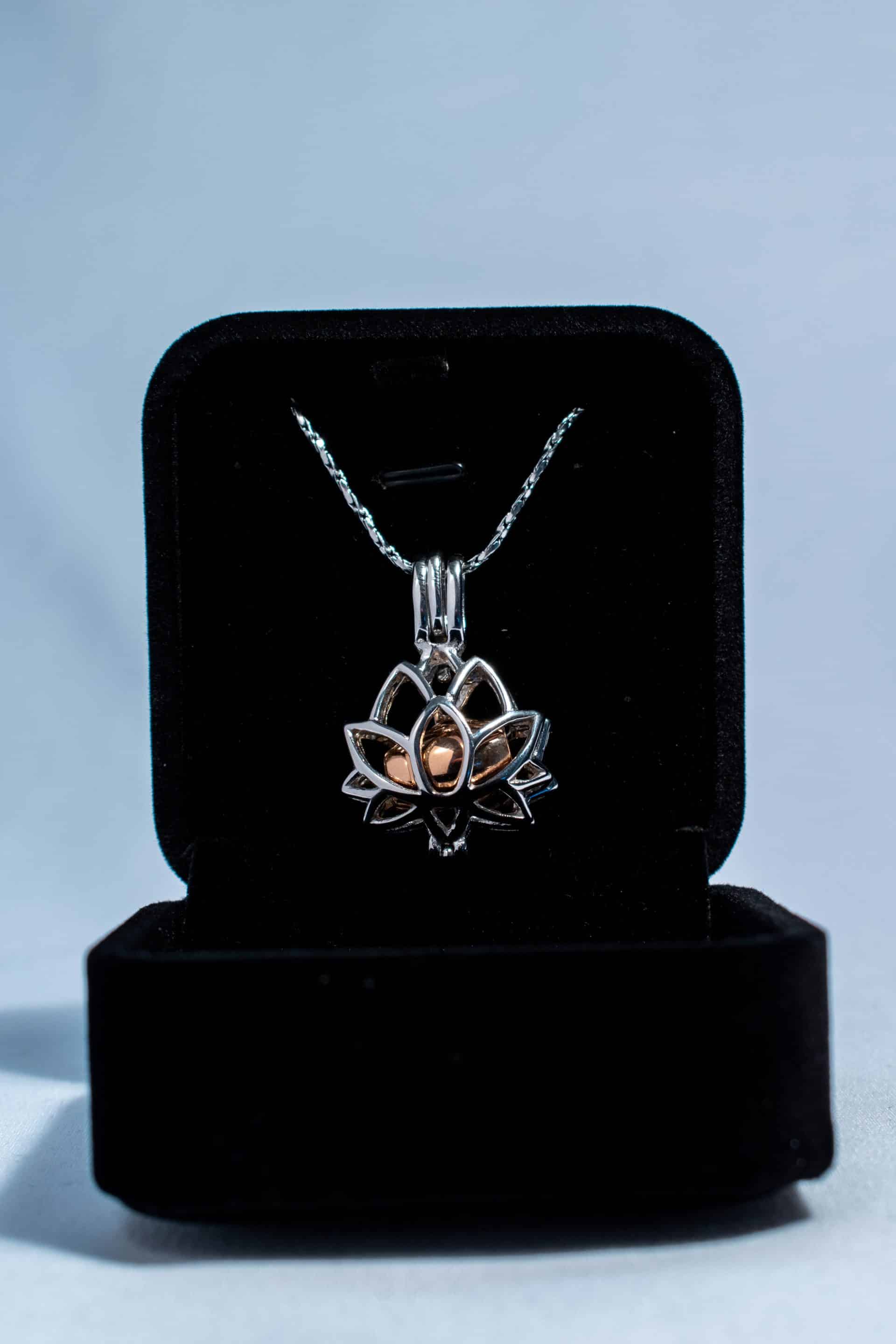 Lotus Flower Locket with Cremation Holder - Image 11