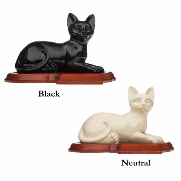 Relaxing Ceramic Cat Urn